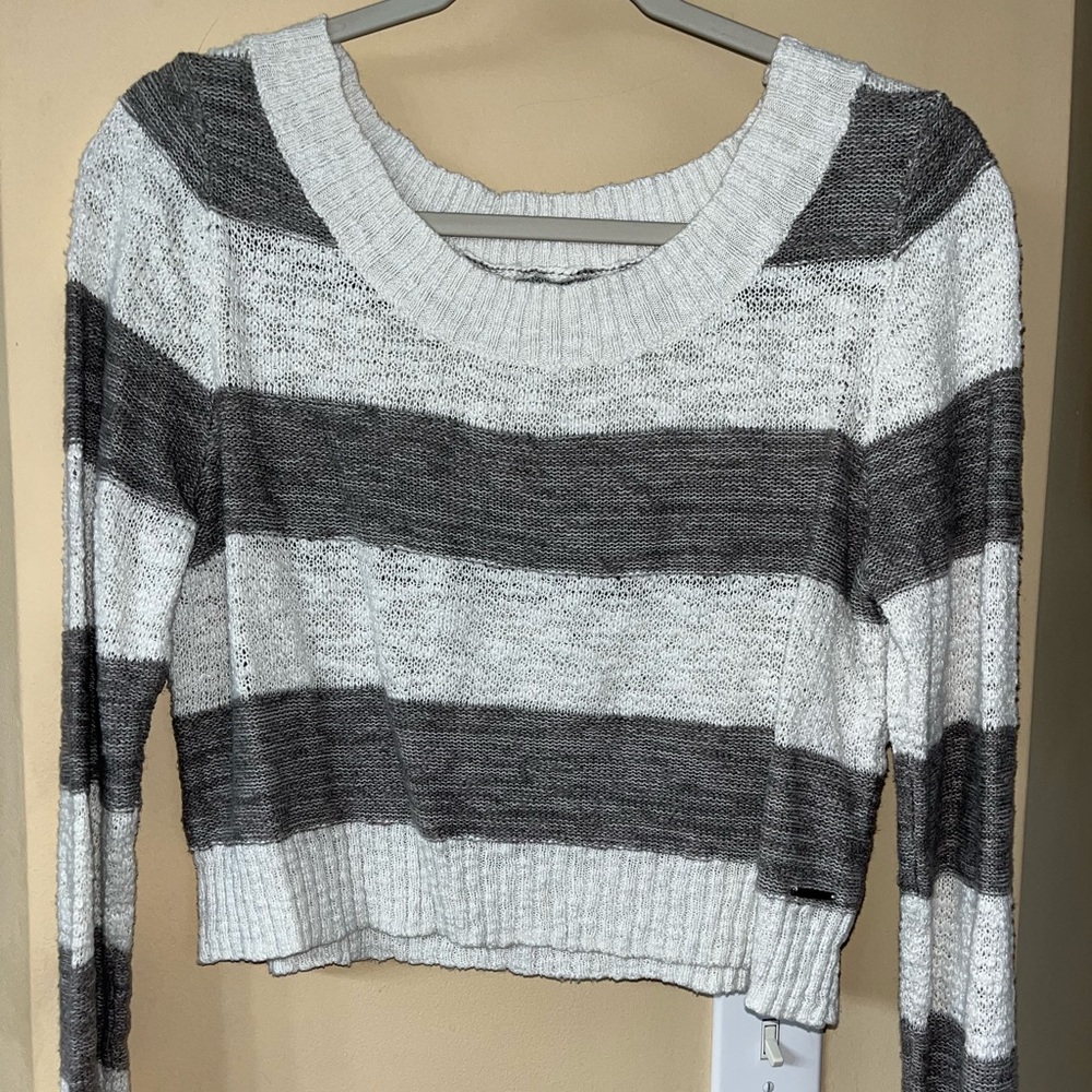 Striped cropped sweater